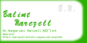 balint marczell business card